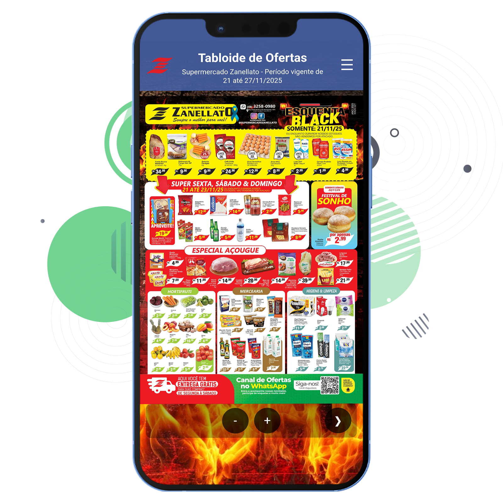 Aplicativo Tabloid Digital em um smartphone